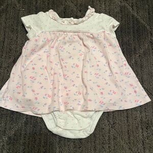 Floral Baby Dress with Onesie Little Me 0-3M